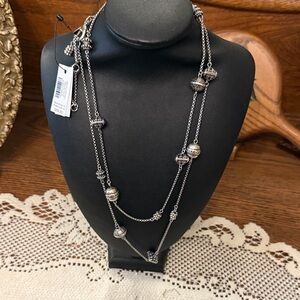 Chico's Silver Layered Necklace